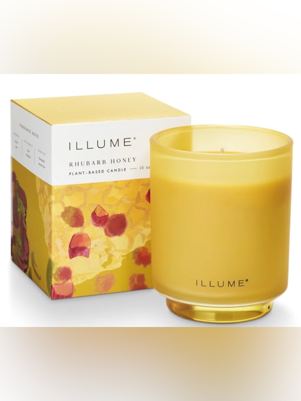 ILLUME Rhubarb Honey Refillable Boxed Glass Candle